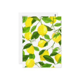 Vattenfärg Lemon Vykort