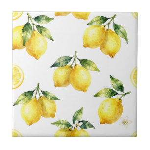 Vattenfärg Lemonmönster Kakelplatta