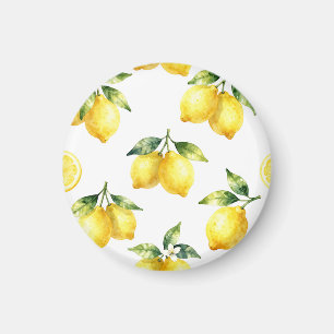 Vattenfärg Lemonmönster Magnet