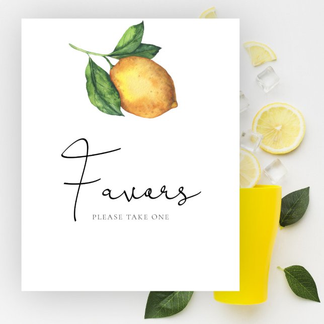 Vattenfärg lemons barnkalas  Förmånsgåvor Poster (Skapare uppladdad)