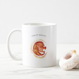 Vattenfärg Leo Astrologi Zodiakens tecken | Monogr Kaffemugg