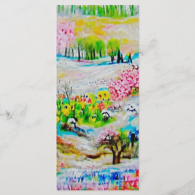 Vattenfärg liggande 2 bokmärke meny (Framsida)