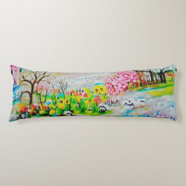 Vattenfärg liggande 2 kroppskudde