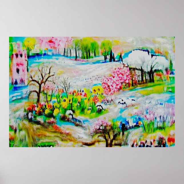 Vattenfärg liggande 2 poster (Framsidan)