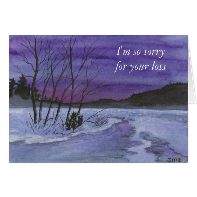 Vattenfärg liggande hälsningskort (Framsidan Horizontal)