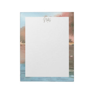 Vattenfärg liggande liggande kantlinje anteckningsblock