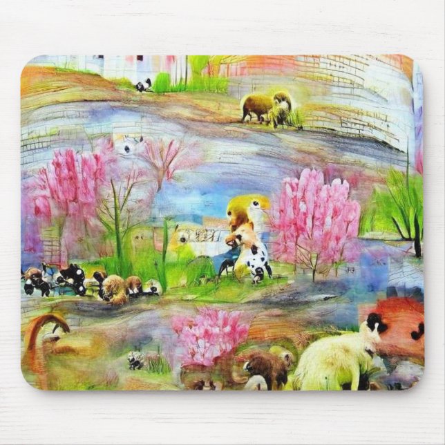 Vattenfärg liggande musmatta (Framsidan)