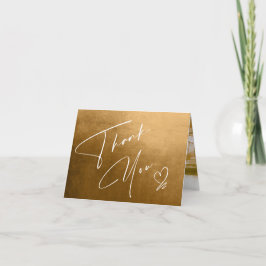 Vattenfärg liggande Tack Höst Guld ID786 Kort