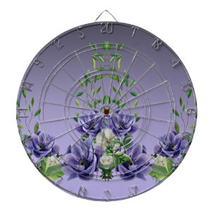 Vattenfärg Lila blommor Dartboard Darttavla