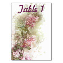 Vattenfärg Lila Jasmin Bröllopsmottagning Bord
