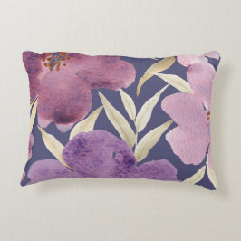 Vattenfärg Lilas-bakgrund Prydnadskudde
