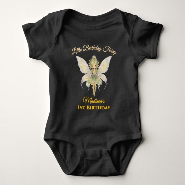 Vattenfärg Lille Älva Födelsedag  T Shirt (Framsida)