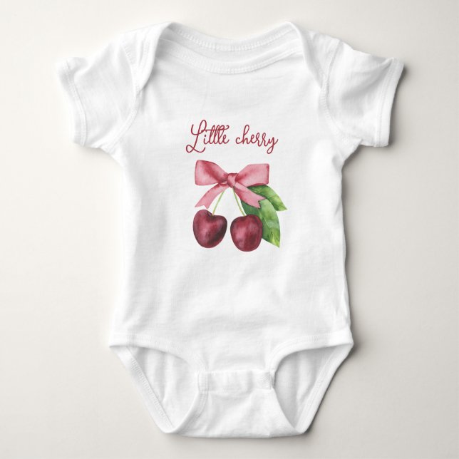 Vattenfärg liten körsbär t shirt (Framsida)