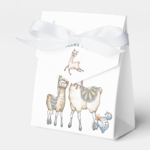 Vattenfärg Llama tema Babyskåda Presentaskar