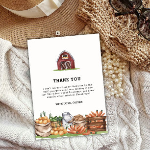 Vattenfärg Lokalt Grown Veggie Baby Shower Tack Kort