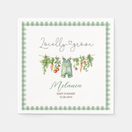 Vattenfärg Lokalt odlad babydusch Papper Platt Pappersservett