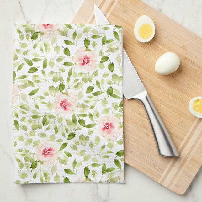 Vattenfärg lös, uttrycklig sommarblommigt kökshandduk (Vikt i Fjärdedel)