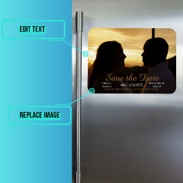 Vattenfärg Löv 02 Spara datum Magnet