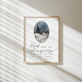 Vattenfärg Luke 2:10 Julposter Poster