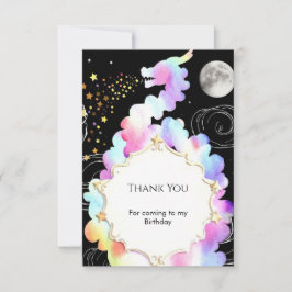 Vattenfärg Magisk Drakfödelsedag Tack Kort