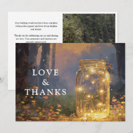 Vattenfärg Magisk Skog Murar Kruka Bröllopsfoto Tack Kort