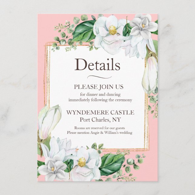 Vattenfärg Magnolia Rodnad Tilläggskort (Framsida)