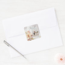Vattenfärg Målad Blommig Canvas Bröllop Tacksamhet