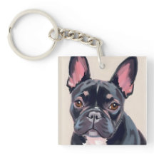 Vattenfärg-målad husdjurstavla av fransk bulldogg