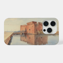 Vattenfärg målning stil bild av Paphos slott