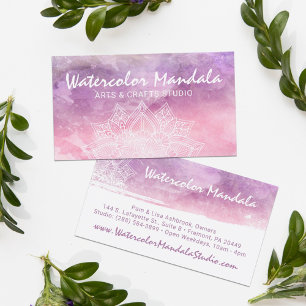 Vattenfärg Mandala Holistic Healing & Andlig Visitkort