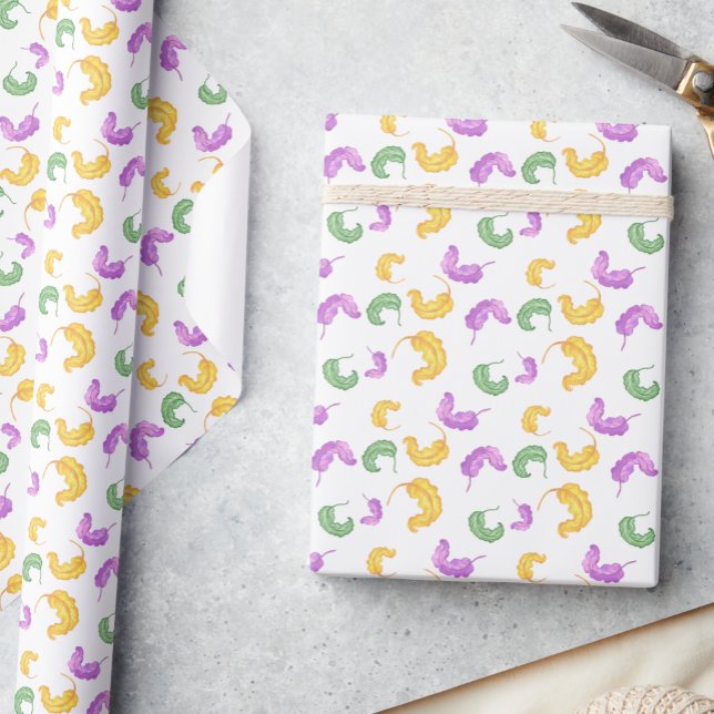 Vattenfärg Mardi Gras-fest Presentpapper (Skapare uppladdad)