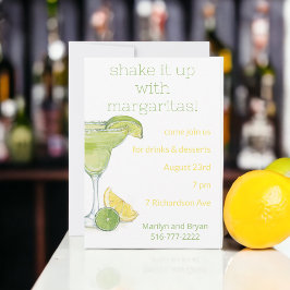 Vattenfärg Margarita Cocktail Festin Inbjudan
