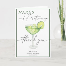 Vattenfärg Margarita Tack Bröllopsdusch Kort