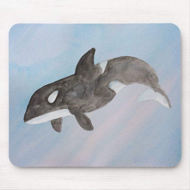 Vattenfärg Marine Mammal Killer Whale Orca Musmatta (Framsidan)