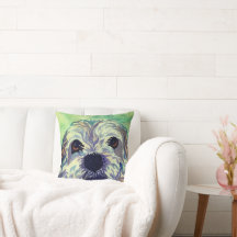Vattenfärg med Lhasa Apso-Hund