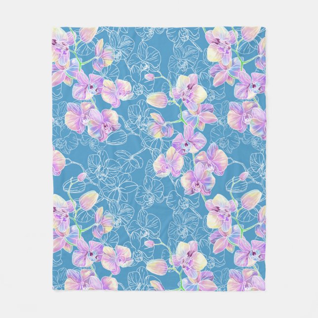 Vattenfärg med orkidéfärg fleecefilt (Framsidan)