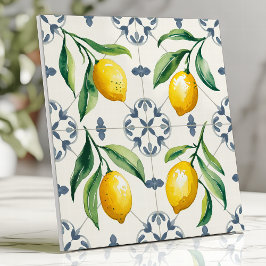 Vattenfärg med sicilianska citroner från Medelhave Kakelplatta