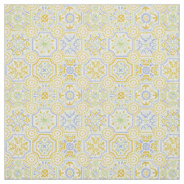 Vattenfärg Medelhavet Azulejo Boho Mönster Tyg