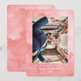 Vattenfärg Mellow Rose Elegant Julkort Inbjudningar