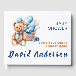 Vattenfärg minimalisistisk baby shower pojke gästböcker