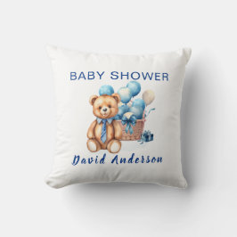 Vattenfärg minimalisistisk baby shower pojke kudde