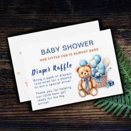 Vattenfärg minimalisistisk baby shower pojke tilläggskort
