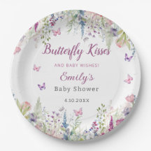 Vattenfärg Moder söt Butterfly Blommigt babydusch