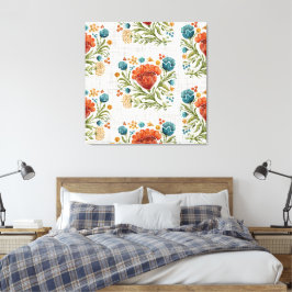 Vattenfärg Modern blomma Motif Earthy Whimsical Canvastryck