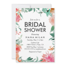 Vattenfärg Modern Inbjudningskort för möhippan