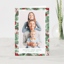 Vattenfärg Modern jullöv Botaniska djur