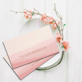 Vattenfärg | Modern minimalistisk  Rosa Visitkort