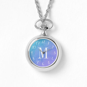 Vattenfärg Monogrammed bevakning Armbandsur