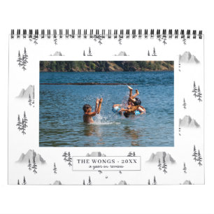 Vattenfärg, Mönster  Kalender för fotoPersonlig