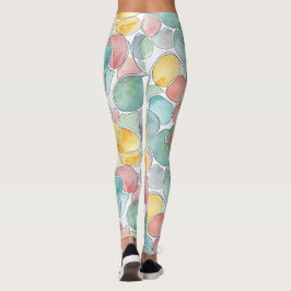 Vattenfärg mönster leggings
